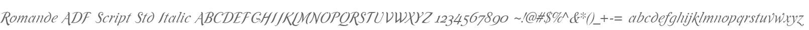 Romande ADF Script Std Italic
