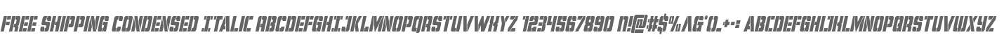 Free Shipping Condensed Italic