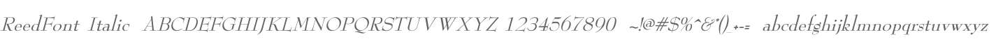 ReedFont Italic