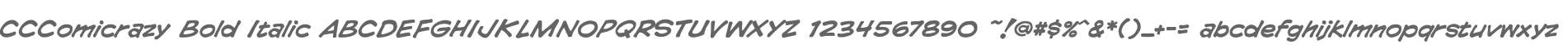 CCComicrazy Bold Italic