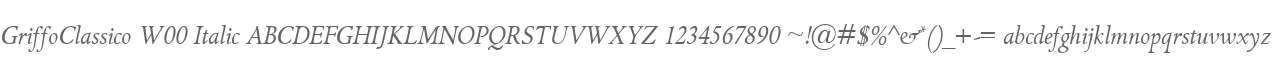 GriffoClassico W00 Italic
