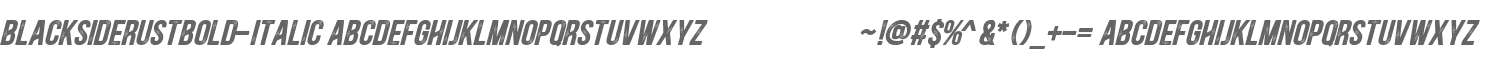 BlacksideRustBold-Italic