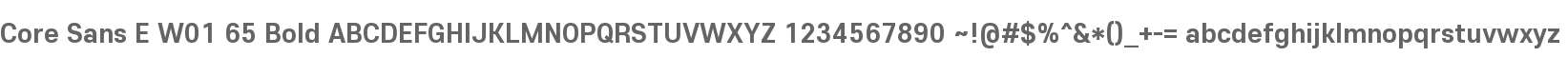 Core Sans E W01 65 Bold