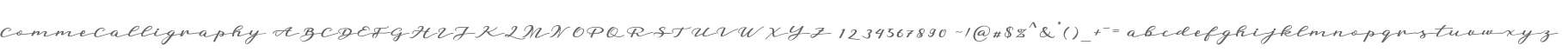 Comme Calligraphy