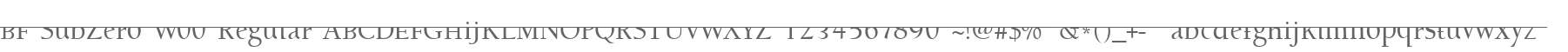 BF SubZero W00 Regular