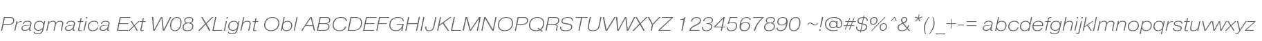 Pragmatica Ext W08 XLight Obl