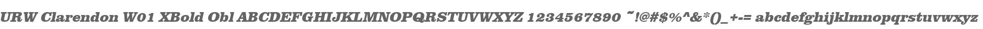 URW Clarendon W01 XBold Obl