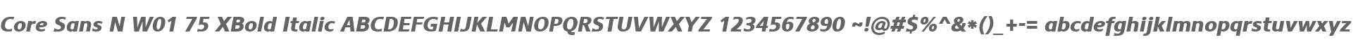 Core Sans N W01 75 XBold Italic