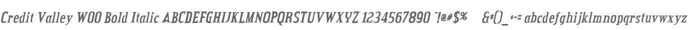 Credit Valley W00 Bold Italic