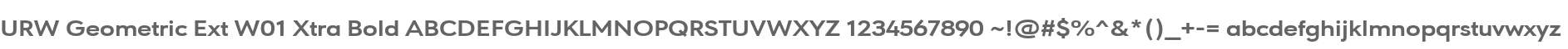 URW Geometric Ext W01 Xtra Bold