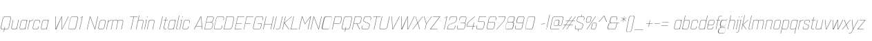 Quarca W01 Norm Thin Italic