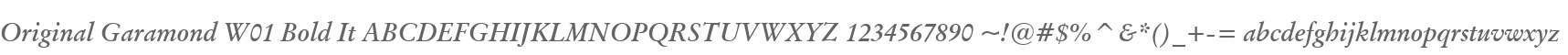 Original Garamond W01 Bold It