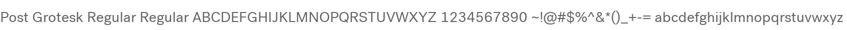 Post Grotesk Regular Regular