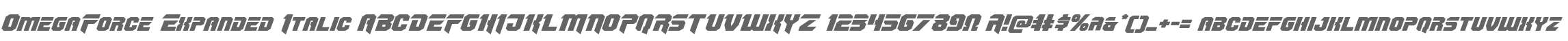 OmegaForce Expanded Italic