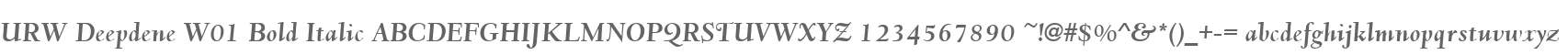 URW Deepdene W01 Bold Italic