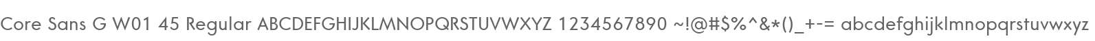Core Sans G W01 45 Regular