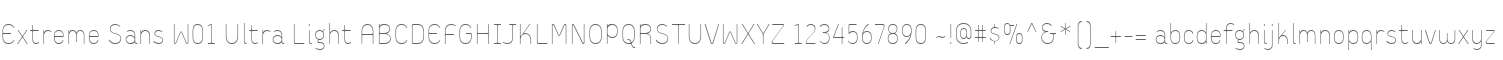 Extreme Sans W01 Ultra Light