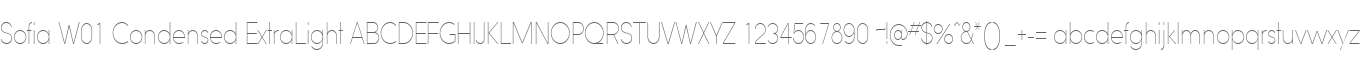 Sofia W01 Condensed ExtraLight