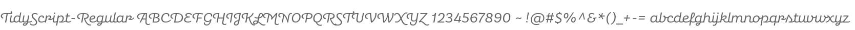 TidyScript-Regular
