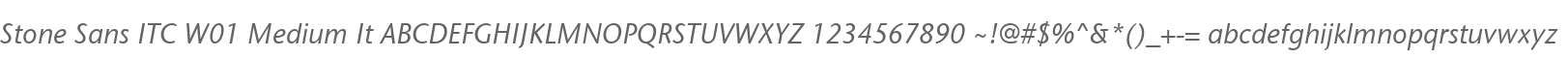 Stone Sans ITC W01 Medium It