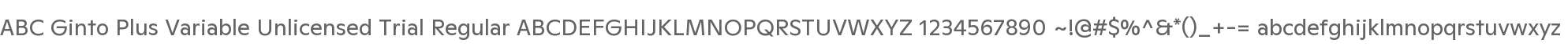 ABC Ginto Plus Variable Unlicensed Trial