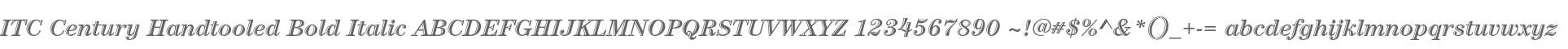 ITC Century Handtooled Bold Italic