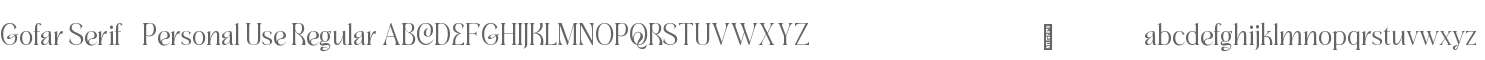 Gofar Serif - Personal Use