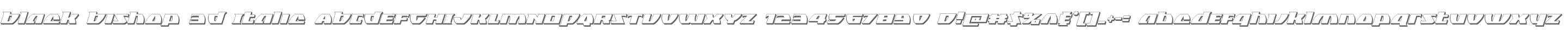 Black Bishop 3D Italic