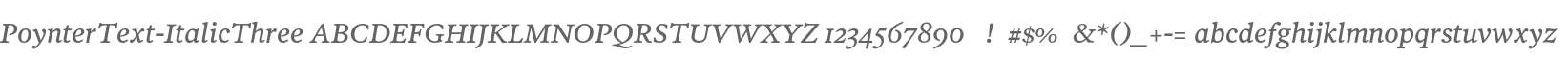 PoynterText-ItalicThree