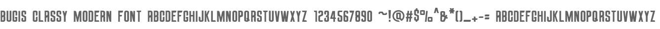 Bugis Classy Modern Font
