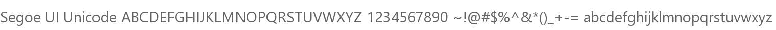 Segoe UI Unicode