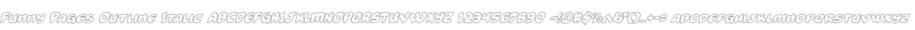 Funny Pages Outline Italic