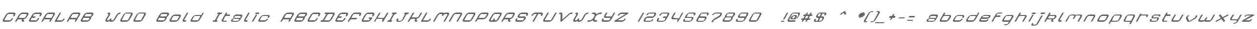 CREALAB W00 Bold Italic