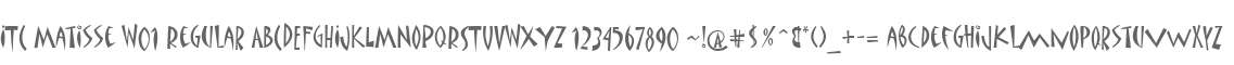 ITC Matisse W01 Regular