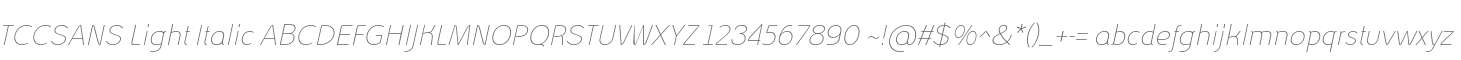 TCCSANS Light Italic