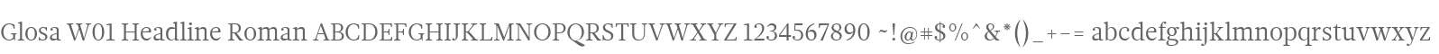 Glosa W01 Headline Roman