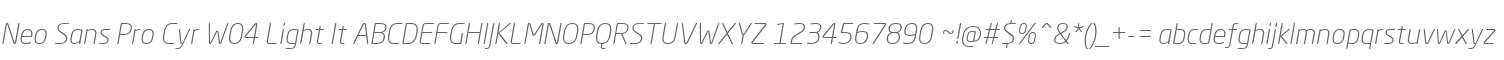 Neo Sans Pro Cyr W04 Light It