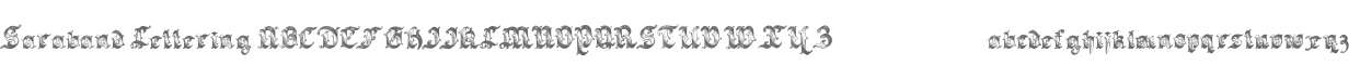 Saraband Lettering