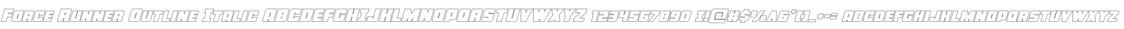 Force Runner Outline Italic