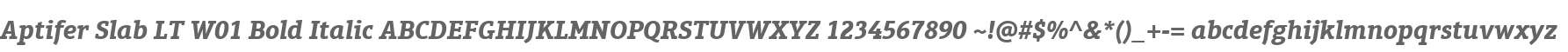 Aptifer Slab LT W01 Bold Italic