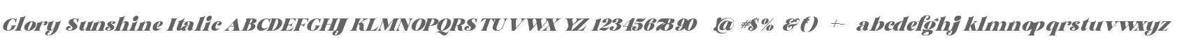 Glory Sunshine Italic