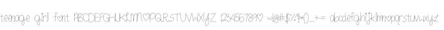 teenage girl font
