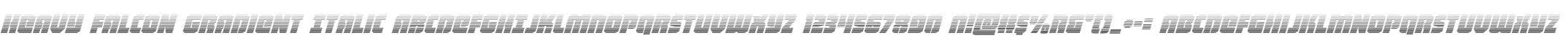 Heavy Falcon Gradient Italic
