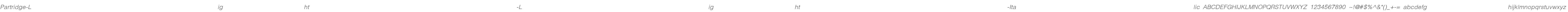 Partridge-Light-Light-Italic