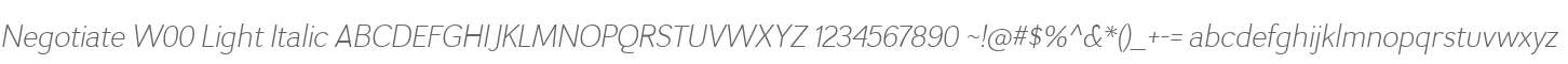 Negotiate W00 Light Italic