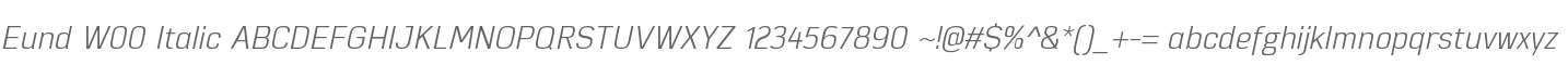 Eund W00 Italic
