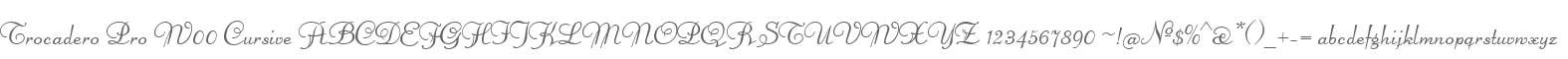 Trocadero Pro W00 Cursive