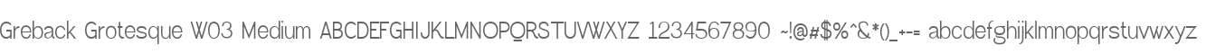 Greback Grotesque W03 Medium