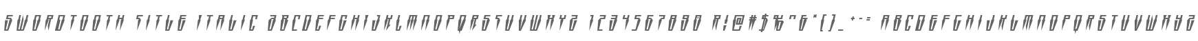 Swordtooth Title Italic