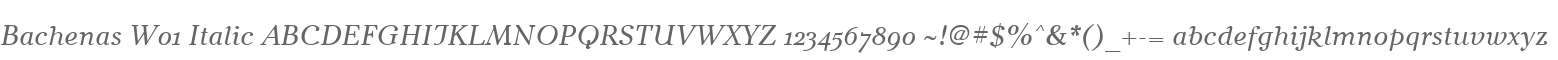 Bachenas W01 Italic